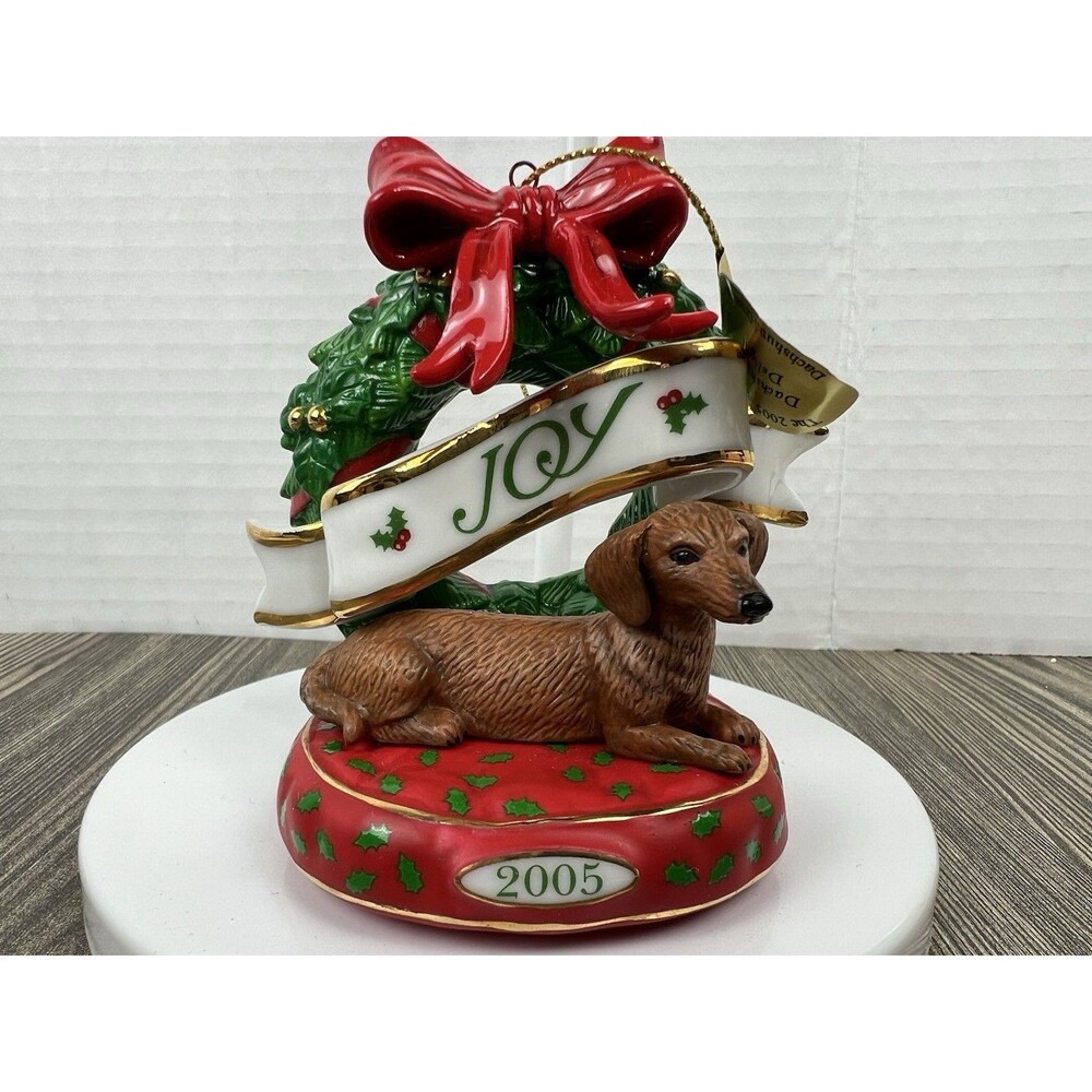 Dachshund Delight 2005 Christmas Ornament Danbury Mint Annual Dachshund No Box